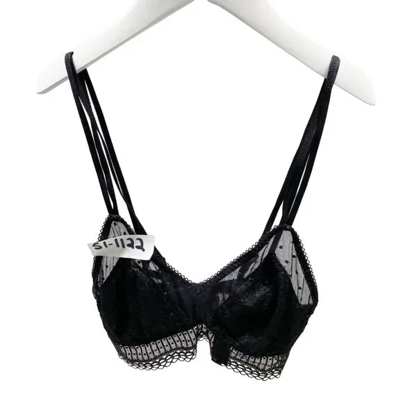 Victoria's Secret Black Lace Triangle Bralette S - Picture 8 of 8